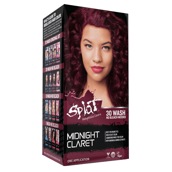 (2PACK) Splat Midnight Claret Hair Dye, Semi-Permanent Hair Color "MANGO SIX B&M"