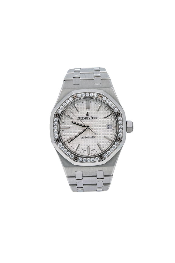 Pre-Owned Audemars Piguet Royal Oak 15451ST 37MM White Dial With Stainless Steel Bracelet