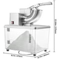 thumbnail image 4 of KFFKFF Commercial Ice Crusher 661LBS/H, 350W Electric Shaved Ice Machine with 4 Blades, 2000RPM Stainless Steel Design and 11 Gal Ice Storage, Ideal for Homes, Restaurants, and Bars, Silver, 4 of 9