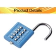 thumbnail image 3 of HUGFEGWE 10 Digit Push Button Combination Padlock Digital Lock for Locker Cabinet Case Drawer,Fixed Gym Cabinet Door Toolbox Padlock Gym Sports School and Employee Lock,Blue 1PCS UA824-6875, 3 of 8