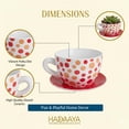 thumbnail image 4 of Maceta Hadaaya en forma de taza de té cerámica redonda de 7.5 pulgadas, 4 of 7