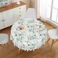 thumbnail image 4 of Aotofo Eucalyptus Leaves Round Tablecloth 70 Inch, Green Tablecover Waterproof Table Cloth for Kitchen, Dining, 4 of 6