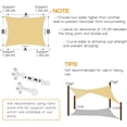 thumbnail image 3 of 10ft x13ft Triangle Sun Shade Sail UV Block HDPE Fabric Canopy with Reinforced Corners & Stainless Steel Hardware Water Resistant Outdoor Sail for Patio Deck Poolside Garden Play Area & Pergola Cover, 3 of 6