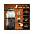 thumbnail image 5 of 64oz Thick Glass Cold Brew Coffee Maker - Mason Pitcher With Spout Lid & Stainless Steel Filter For Iced Drinks, 5 of 10