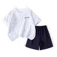 thumbnail image 5 of WhouRiu Boys Summer Athletic Outfits Short Sleeve Tees And Shorts Sets Kids Sports Clothes, 5 of 6