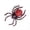 Red, variant on Spider Rhinestone Brooch Fashion Men Women Suit Pin Jewelry Pins Accessories-blue