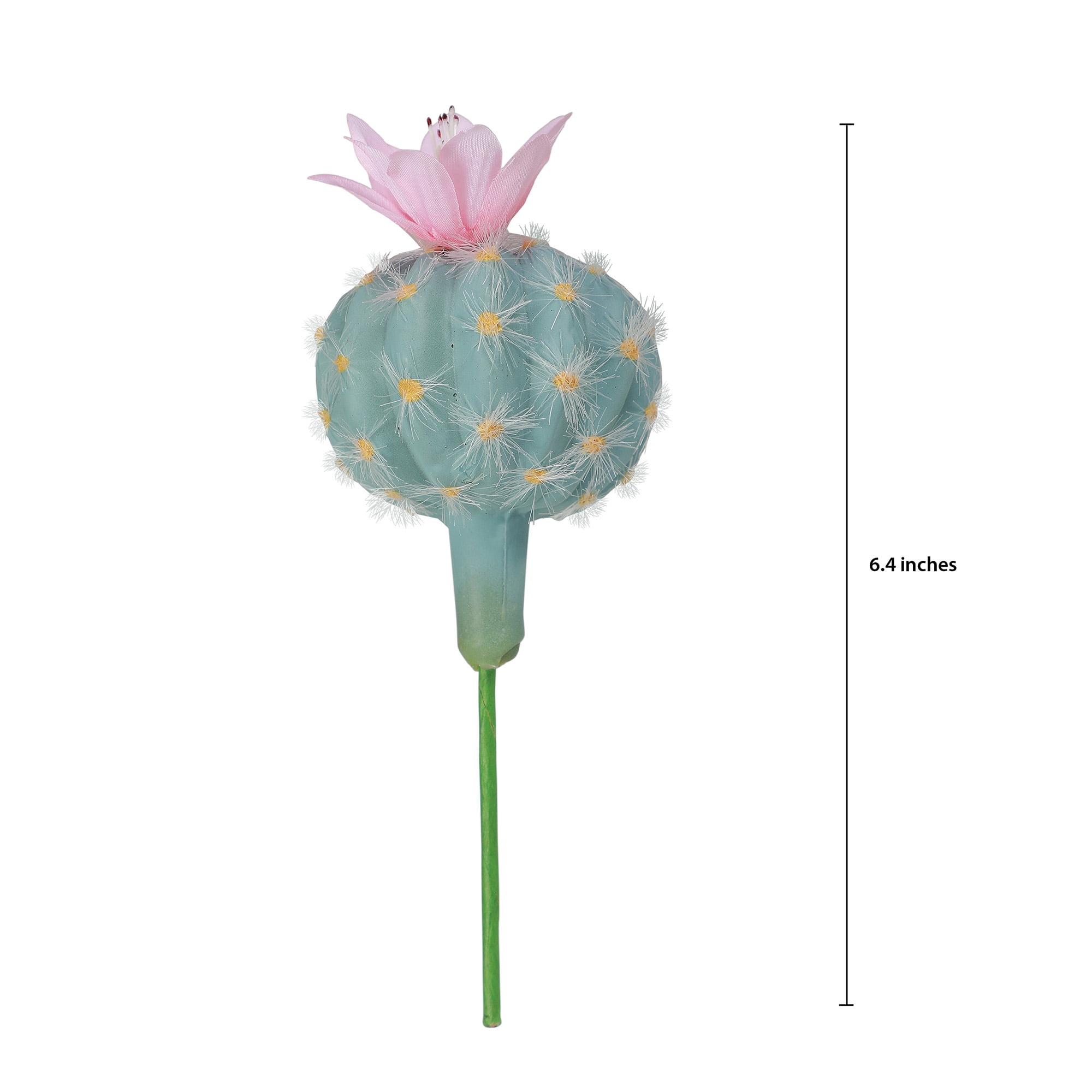 Mainstays 6.4" Artificial Teal Cactus with Pink Flow Pick