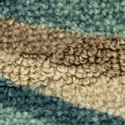 Mainstays Blue Brown Waves Indoor Hallway Runner Rug, 1 ft 10 in x 5 ft