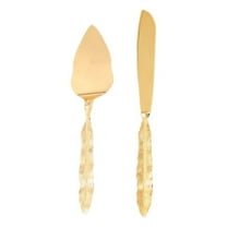 ‌Personalized Gold Cake Cutting Set for Wedding, Engraved Cake Server Set with Pie Server & Pizza Cutter, Bridal Gift for Christmas Birthday‌