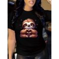 thumbnail image 1 of Camiseta de manga corta para mujer, camisetas tipo túnica, trajes de regalo cómodos, ropa deportiva, camisetas de verano, camiseta básicaLove Sloth Print Crew Neck T-Shirt - Casual Short-Sleeved Rou, 1 of 7