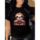 thumbnail image 1 of Love Sloth Print Crew Neck T-Shirt - Casual Short-Sleeved Round Neck, All-Season Women's Polyester Top, 1 of 7