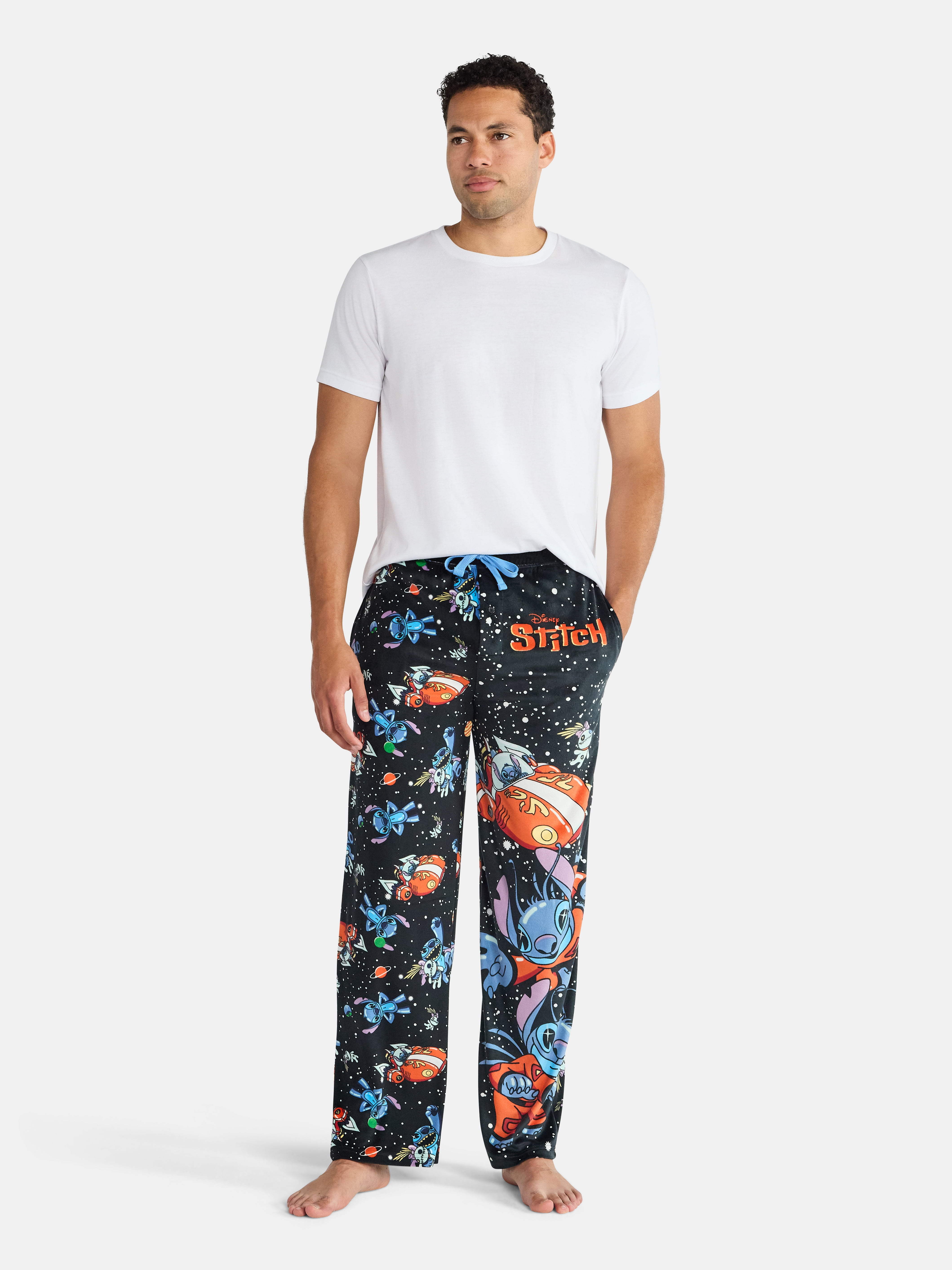 Lilo and Stitch Men's and Big Men's Split Leg Graphic Pants, Sizes