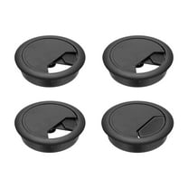 Uxcell Desk Grommet 2.4", Plastic Desk Hole Cover Cable Grommet Desk Cord Hole Cover, Black 4 Pcs