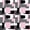 Pink Black Gray, variant on Castle Fairy Mid Century Block Print 7-Piece Twin Bedding,Minimalism Square Motif Bedding Comforter Set,Pink Black Gray,Reversible