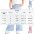 thumbnail image 3 of SGFCWSX Girls Wide Leg Pants Elastic Waist Loose Fit Casual Pants with Pockets Lightweight Summer Trousers for Kids Black Size 5 Years, 3 of 5