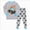 A114-Grey, variant on Girls Cartoon Print Long Sleeve Pajama Set,Soft Cotton Sleepwear