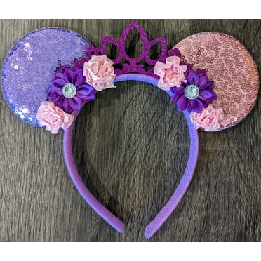 Rapunzel Inspired Minnie Ears, Purple Minnie Ear , Mickey Ears Hair , Kids Minnie Ears , Minnie Ears, Minnie Ears