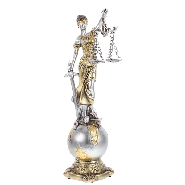 Estatua de la Dama de la Justicia para decoración de escritorio de despacho de abogados, escultura de la Diosa de la Justicia, diosa griega de la justicia, balanza de la justicia, estatua ciega