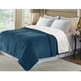 thumbnail image 3 of Heated Blanket Twin Navy Electric Blanket Throw with 10 Heat Settings/Safety 10 Hours Auto-Off Dual Controllers 62"x84", 3 of 9