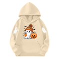 thumbnail image 4 of Qingpeng Boys Girls Cute Ghost Graphic Hoodie Long Sleeve Pullover Sweatshirt with Kangaroo Pocket, 4 of 5