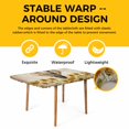 thumbnail image 4 of Vintage Elephants Table Cloths for 5 Foot Rectangle Tables, Spring Summer Sunflowers Daisy Floral Patio Waterproof Elastic Fitted Tablecloths, Washable Rectangular Table Cover for Camping, 4 of 8