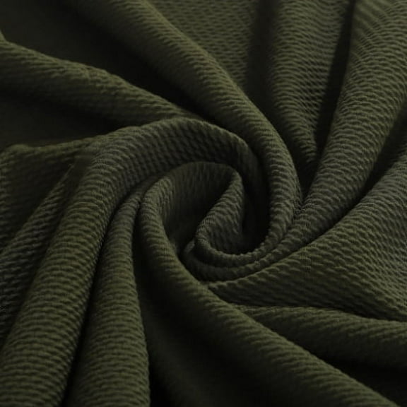 Army Green Liverpool Bullet Textured Fabric by the yard 4 Way Stretch Solid