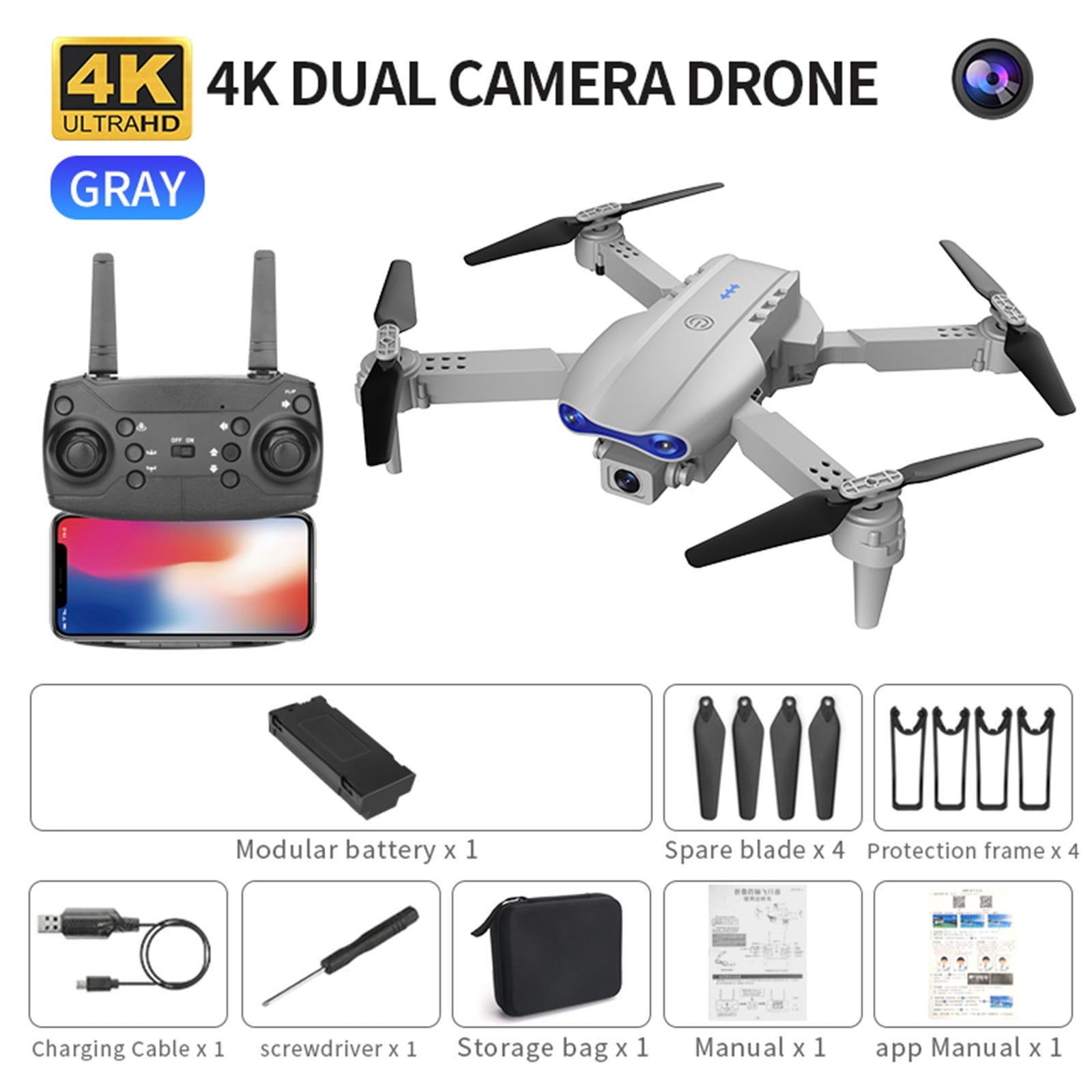Monday Deals Tuscom Long Battery Life K3 Drone Hd 4K Single Camera -