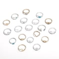 thumbnail image 5 of Conjuntos de anillos apilables retro boho para niñas adolescentes Mujeres Peak Sea Wave Brújula Turquesa Rhinestone Knuckle Joint Finger Kunckle Nail Ring Sets TUNC Sencillez, 5 of 5