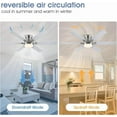 thumbnail image 3 of YIOSI 52" Sand Nickel Ceiling Fan with LED Lights, Remote/App Control, Quiet DC Motor, Stylish Design, 3 of 6