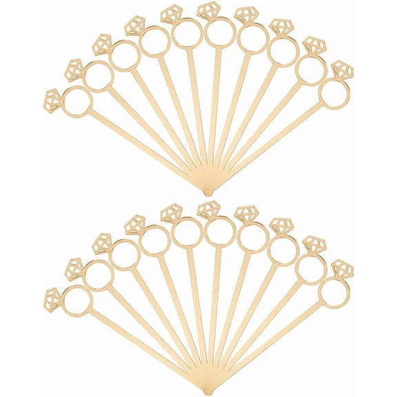 20 Pcs Drink Stirrers Cocktail 7 Inches Diamond Ring Shaped Acrylic Swizzle Coffee Stirrers Reusable Beverage Cocktails Mixers for Wedding Table Birthday Event Christmas Party Ornament 1set