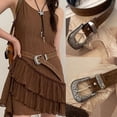 thumbnail image 4 of lanema Woman Relief Floral Belt for Dresses Teen Waist Belt Vintage Belt for Jeans, 4 of 20