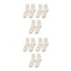 thumbnail image 1 of Minnieouse Calcetines tobilleros, medias lisas de estilo pijo, calentador de piernas de Color sólido elástico, calcetín Universal, accesorios Beige 2Conjunto, 1 of 6
