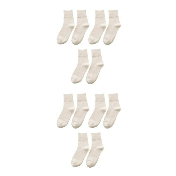 Minnieouse Calcetines tobilleros, medias lisas de estilo pijo, calentador de piernas de Color sólido elástico, calcetín Universal, accesorios Beige 2Conjunto