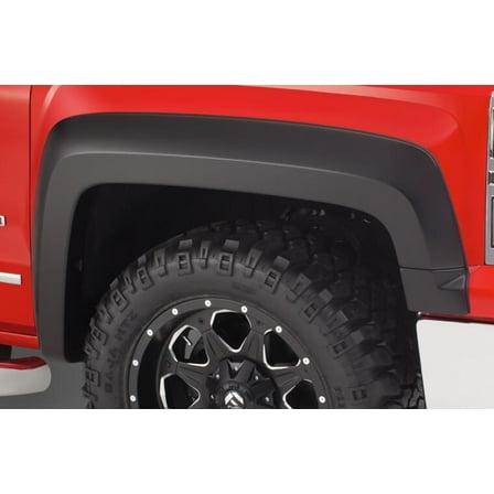 Bushwacker by RealTruck Extend-A-Fender Extended Front & Rear Fender Flares|4-Pc, Black, Smooth|40964-02|Compatible with 2014-2018 Chevy Silverado 1500; 2015-2019 2500 HD/3500 HD w/ 6.6' or 8.2' Bed