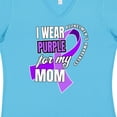 thumbnail image 4 of Inktastic Alzheimers Awareness I Wear Purple for My Mom Women's V-Neck T-Shirt, 4 of 5