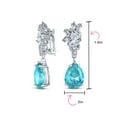 thumbnail image 4 of Bling Jewelry Womens Vintage Style CZ Gemstone Leaf Teardrop Clip-On Earrings for Weddings & Proms, 4 of 5