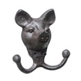 thumbnail image 3 of Perchero de pared de hierro fundido Macarena con forma de cabeza de animal, 3 of 8