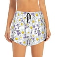 thumbnail image 2 of Picia Daisies Flowers Pattern Women's 2 in 1 Athletic Running Shorts High Waisted Workout Casual Gym Sweat Shorts with Comfy Liner Zipper Pockets-XX-Large, 2 of 9