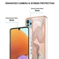 thumbnail image 4 of Slim Case for Samsung Galaxy A73 5G Compatible with MagSafe Wireless Charging Case, Marble Pattern Slim Lightweight Soft Silicone Shockproof Non-Yellowing Protective Cover,Rosegold, 4 of 7
