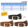 thumbnail image 4 of Fashion Womens Leather Belt, Soft Leather Waist Belt with Pin Buckle for Jeans Pants,width 1.3", 4 of 7