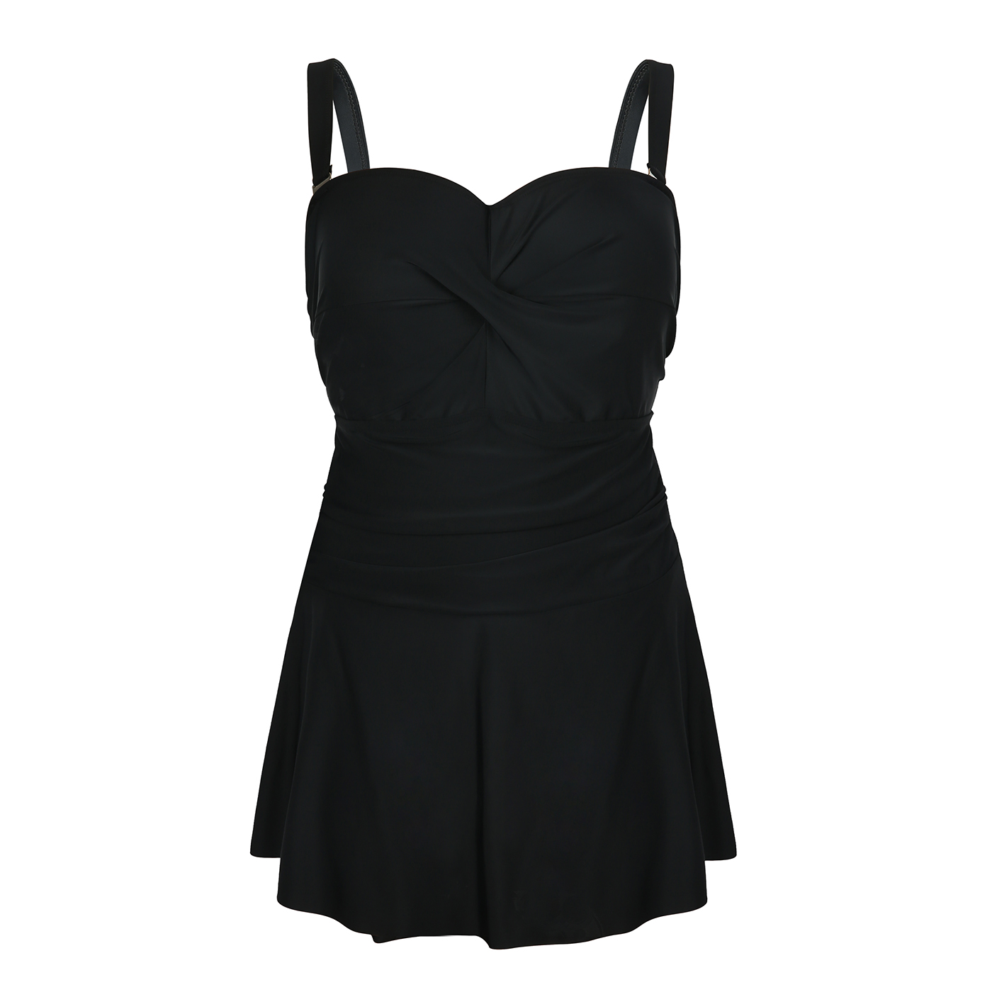 HDE Women's Plus Swim Dress Tummy Control One-Pieces Swimwear Black 24 ...