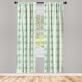 thumbnail image 3 of Ambesonne Tribal Curtains, Native Geometric Rhombus, Pair of 28"x84", Multicolor, 3 of 5