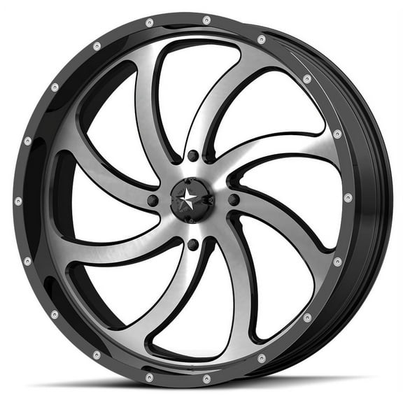 KMC-XD Wheels M36-024737 XDWM36-024737 SWITCH 24x7 4x137.00 MACHINED GLOSS BLACK (0 mm)