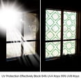 thumbnail image 5 of DKTIE 35.4" x 78.7" Green Botanical Lattice Window Film, Static Cling Privacy Cover, Anti-UV & Heat Blocking for Bathroom Bedroom, 5 of 8