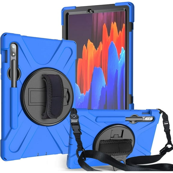 Case for Galaxy Tab S7 T870/T875/T876(2020), Heavy Duty Drop Proof Shockproof Protective Cover with Built-in Pen Holder and Stand for Samsung Galaxy Tab S7 11 Inch SM-T870/T875/T876 (Blue)