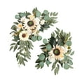 thumbnail image 1 of Rongfmy 2 Pieces Artificial Wreath Artificial Floral Swag Simulation Garland Flower Swag style I, 1 of 9