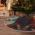 thumbnail image 5 of Bingfone Christmas Tree Skirt Mat Christmas Decoration Interior 48" -Meditating Golden Retriever, 5 of 6