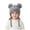 Grey, variant on Kids Knit Trapper Hat with Ears Winter Warm Earflap Cap with Ties for Toddlers Fleece Lined Cold Weather