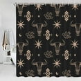 thumbnail image 3 of Western Cowboy Shower Curtain, Cow Skull Shower Curtains for Bathroom, Boho Cactus Black and Gold Shower Curtain Set, American West Waterproof Polyester Bath Curtain Bathroom Decor, 60X70IN, 3 of 4