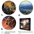 thumbnail image 3 of Designart "Oasis in the Desert Twilight III" Landscapes Floater Framed Canvas Art Print, 3 of 7